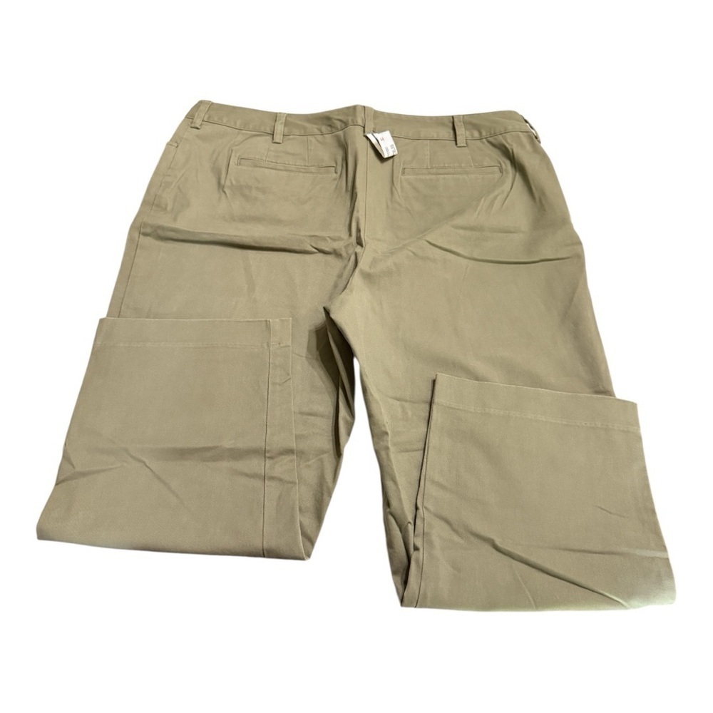 Lands’ End Sunwashed Olive Chino Crop Pants (Size 18W) - Picture 3 of 4